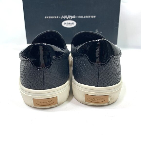 Dr Scholl's Nova Low Top Slip On Sneakers In Black Faux Leather Blend Sz 8.5 IOB - Picture 6 of 12